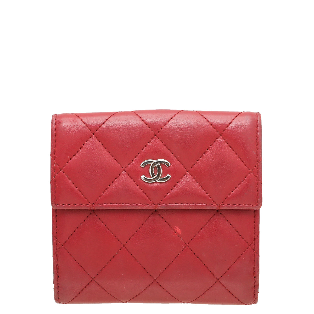 Chanel Red CC French Flap Wallet