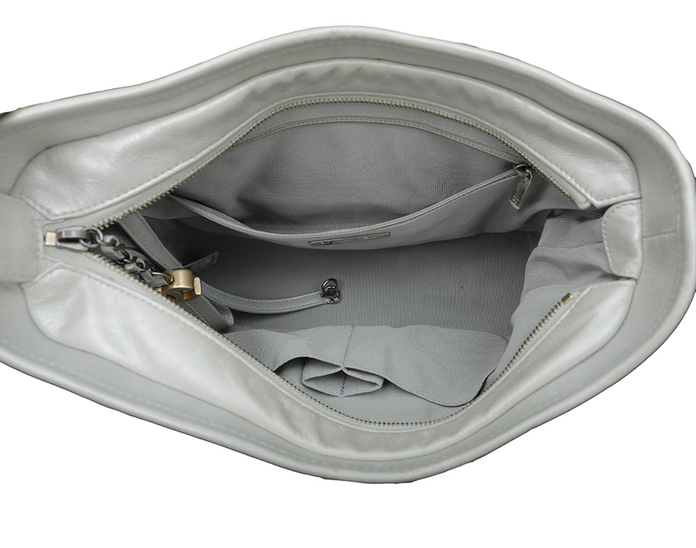 Chanel Light Grey CC Gabrielle Hobo Bag-Chanel-THE CLOSET