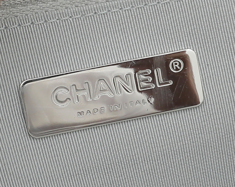 Chanel Light Grey CC Gabrielle Hobo Bag