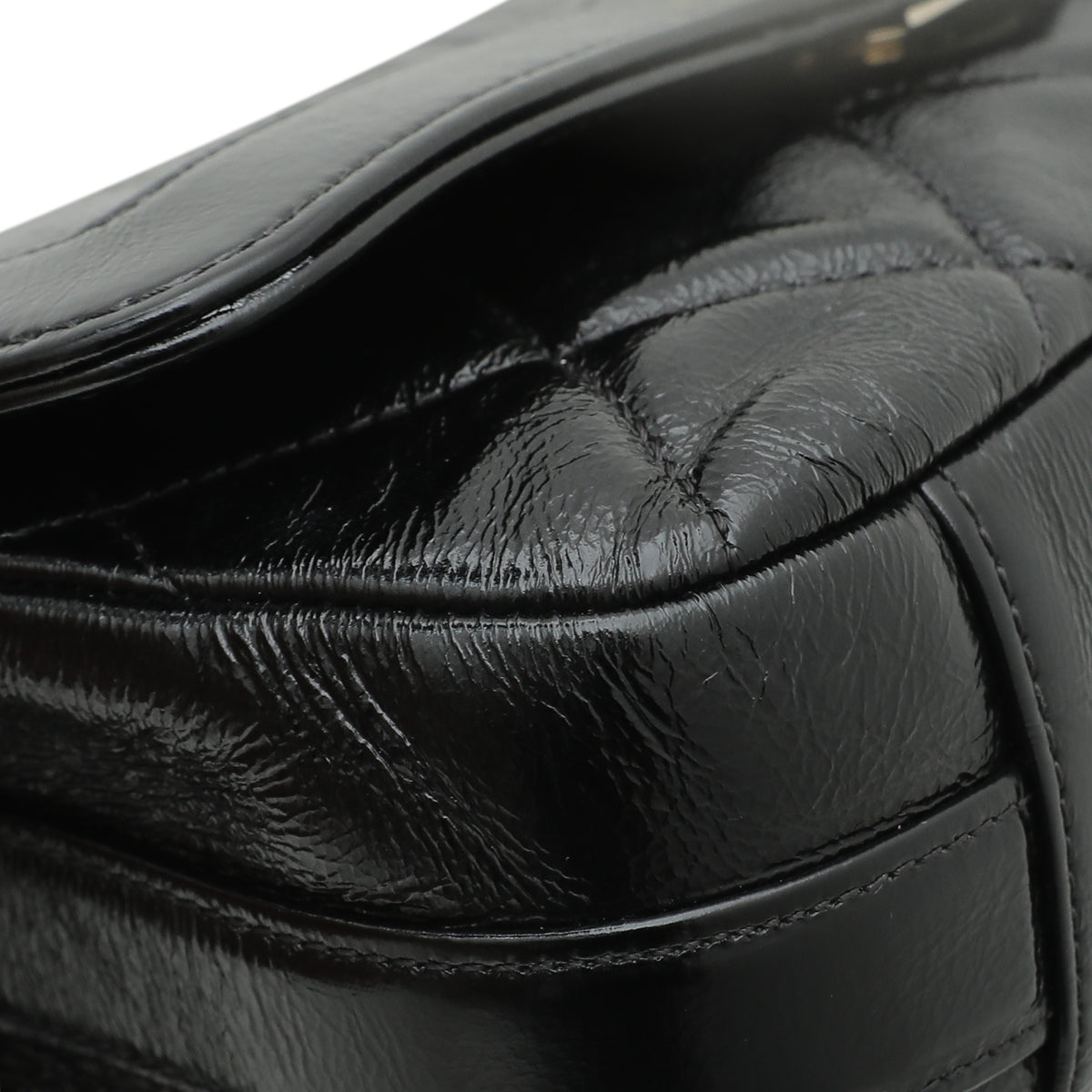 Chanel Black CC Glazed Flap Bag-Chanel-THE CLOSET