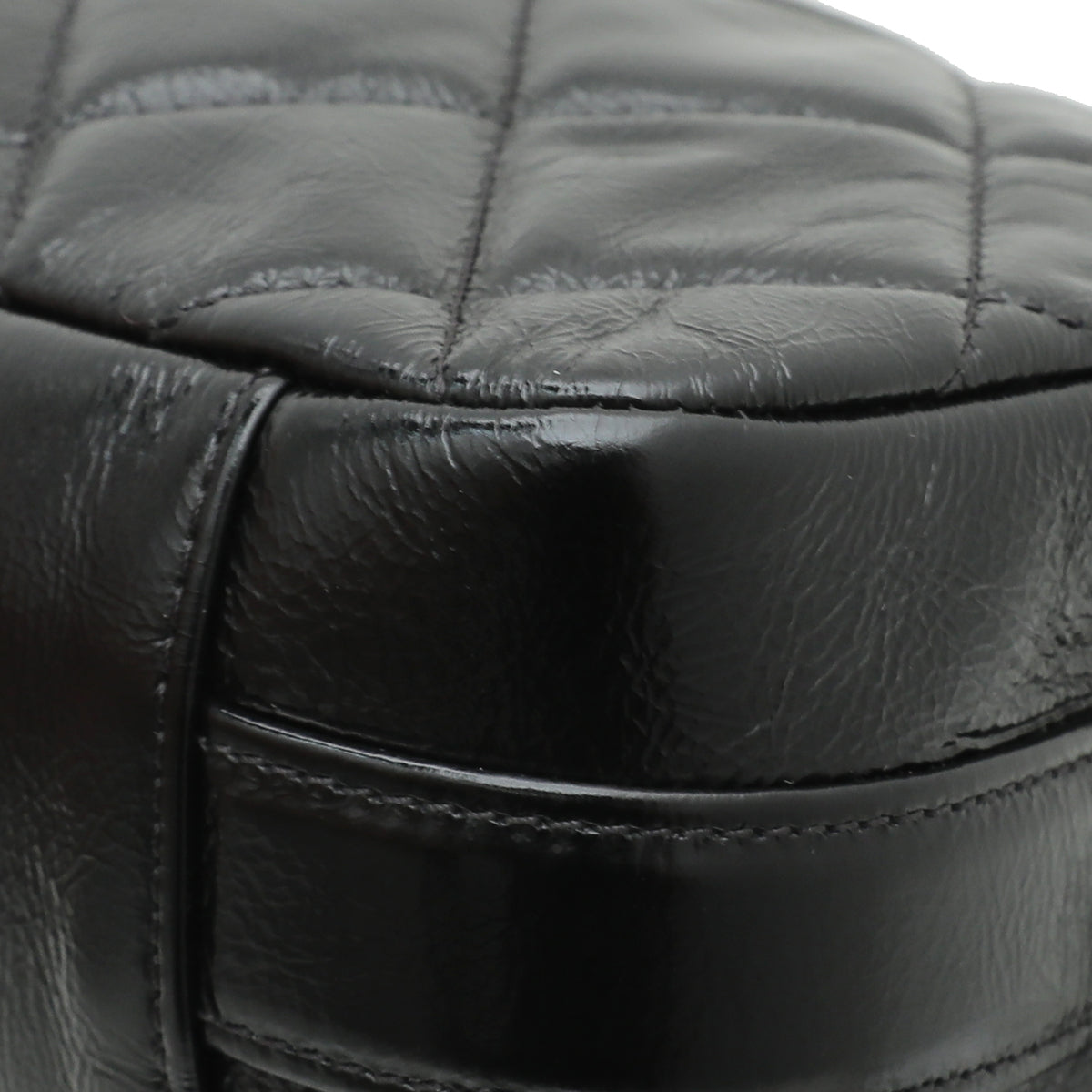 Chanel Black CC Glazed Flap Bag-Chanel-THE CLOSET