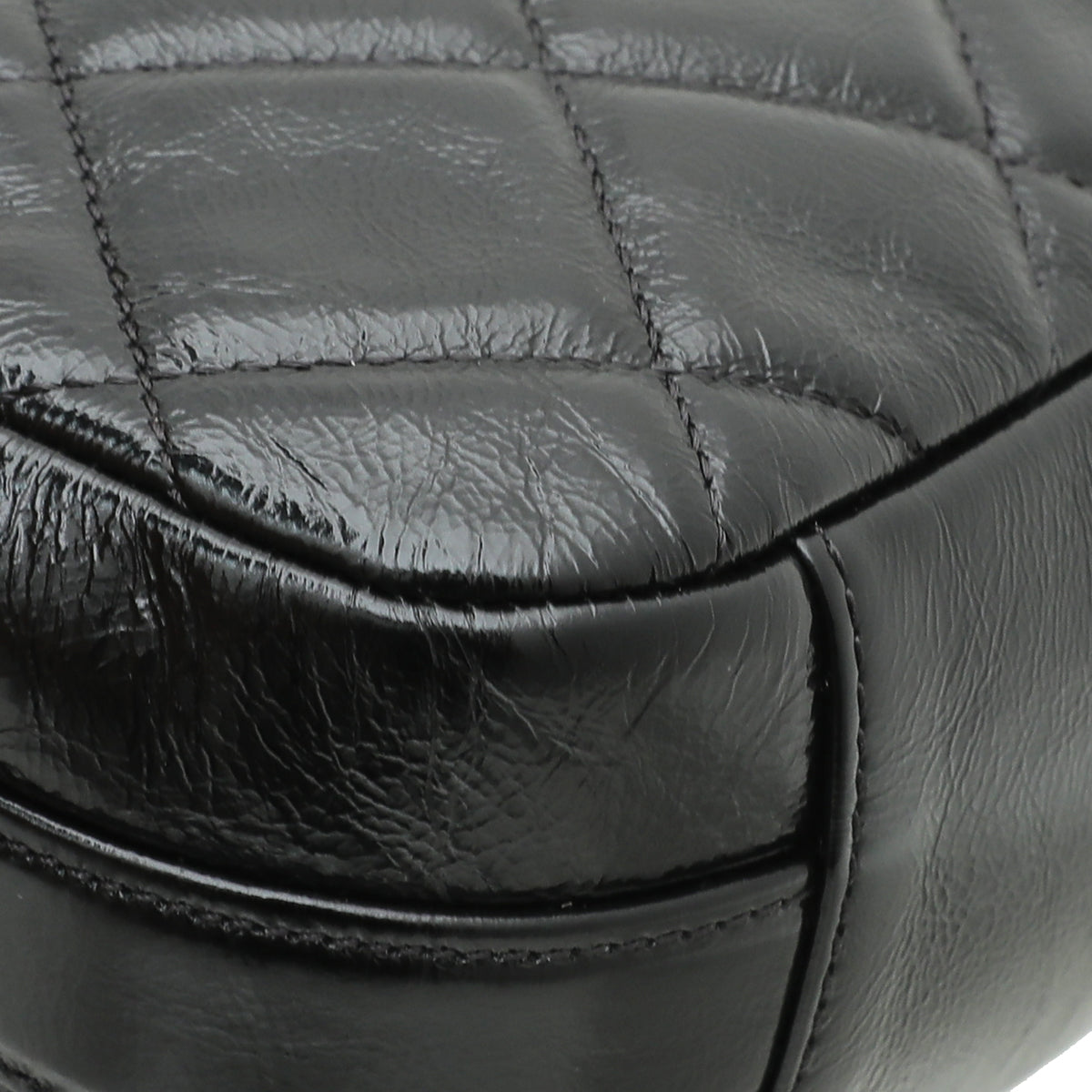 Chanel Black CC Glazed Flap Bag-Chanel-THE CLOSET