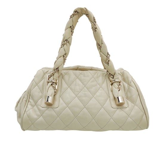 Chanel Off White CC Lady Bowler Bag