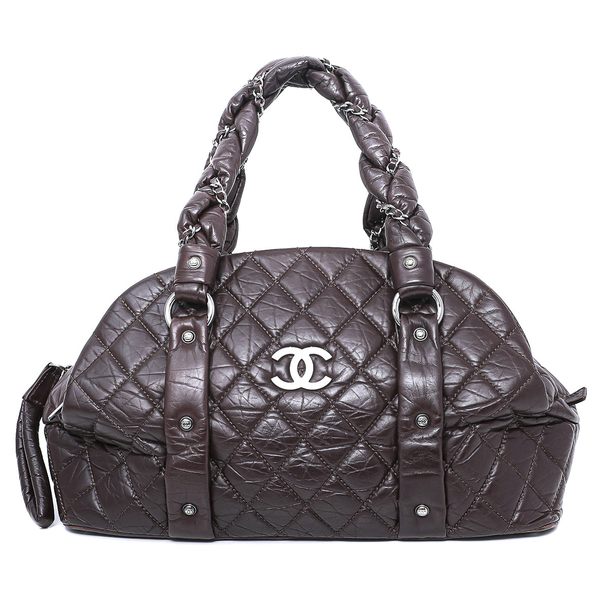 Chanel Chocolate CC Lady Braid Bowler Bag-Chanel-THE CLOSET