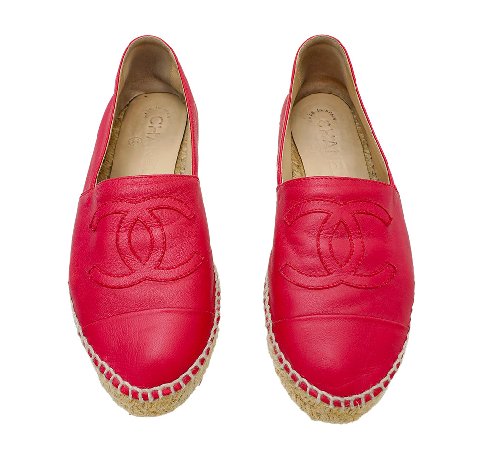 21Magicbox  Chanel Espadrilles  Red Genuine Lambskin  Facebook