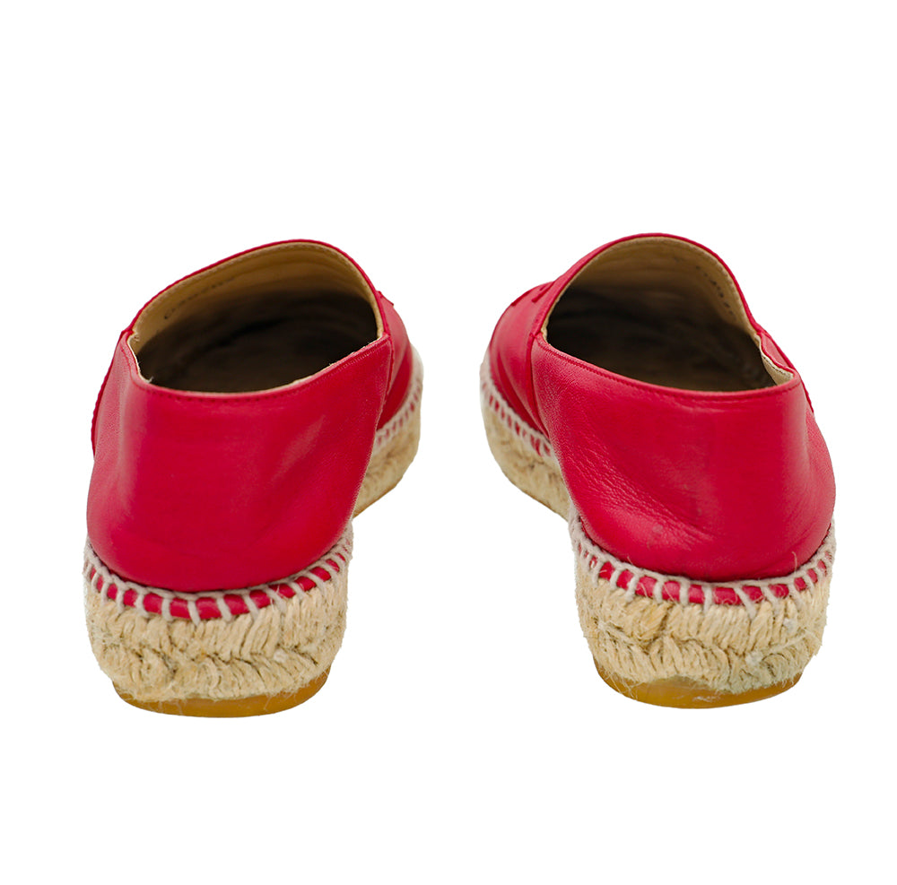 Chanel Red CC Cap Toe Espadrille 35-Chanel-THE CLOSET