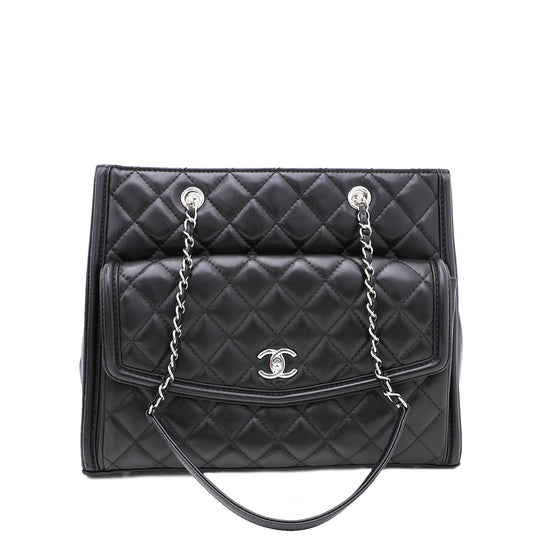 Chanel Black CC Pocket Tote Bag