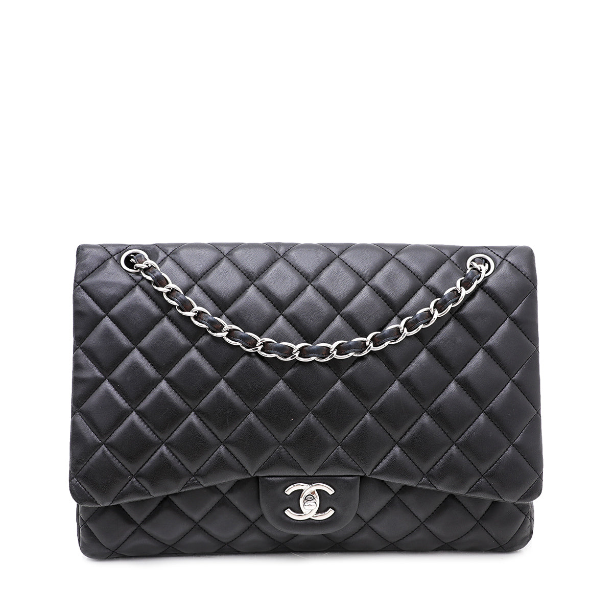 Chanel Black CC Single Flap Maxi Bag-Chanel-THE CLOSET