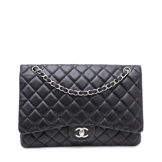Chanel Black CC Single Flap Maxi Bag