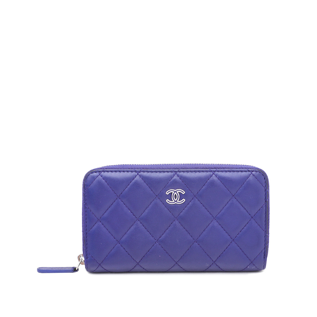 Chanel Blue CC Zippy Wallet