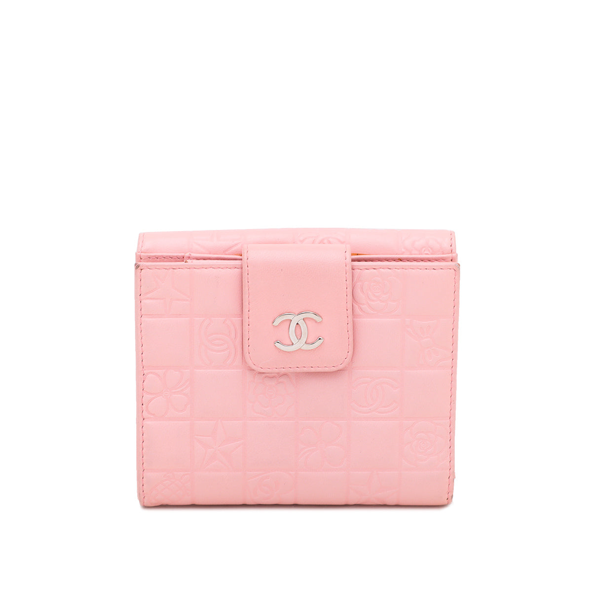 Chanel Pink CC Embossed Charms French Wallet-Chanel-THE CLOSET