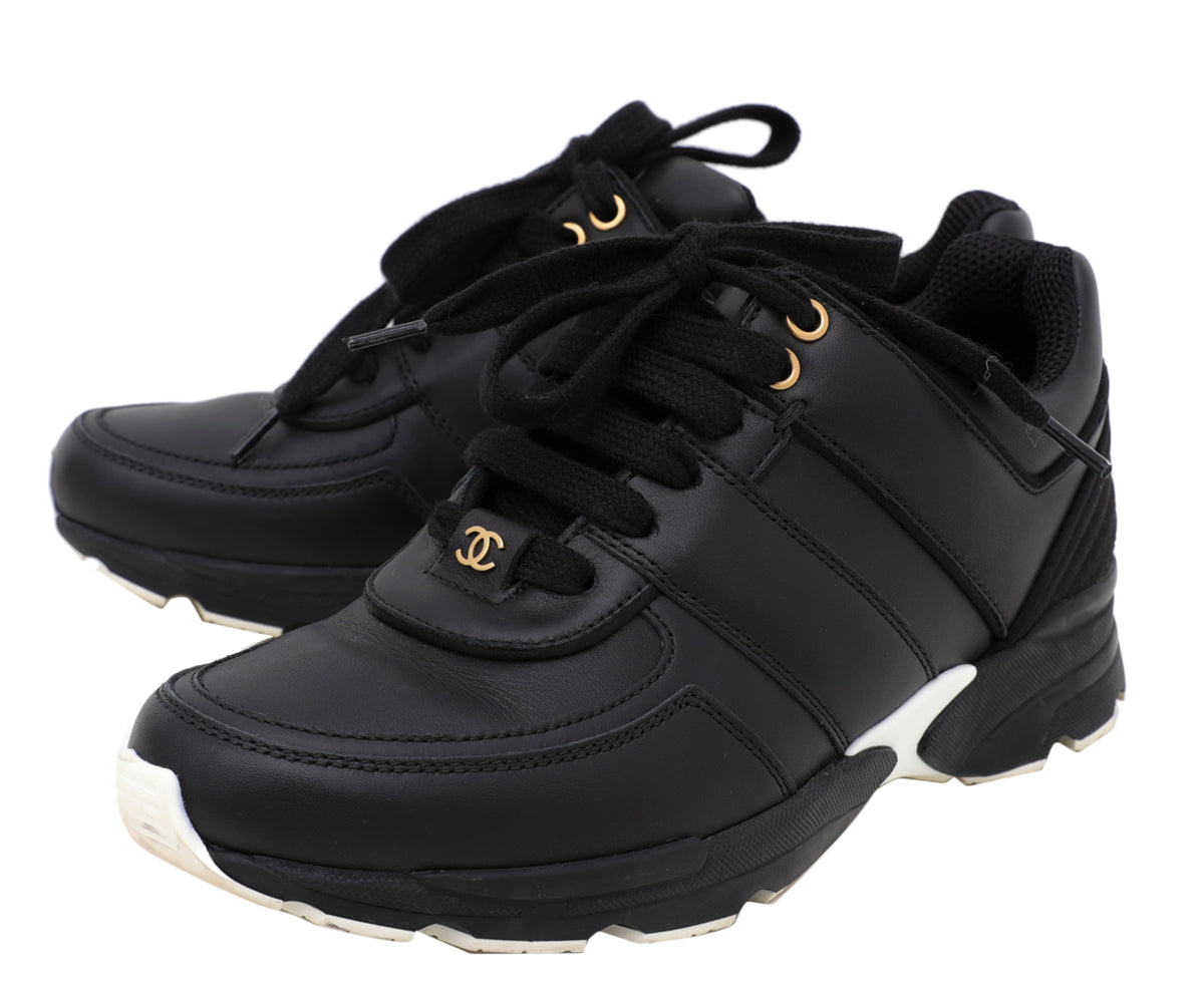 Chanel Black CC Sneaker 36-Chanel-THE CLOSET