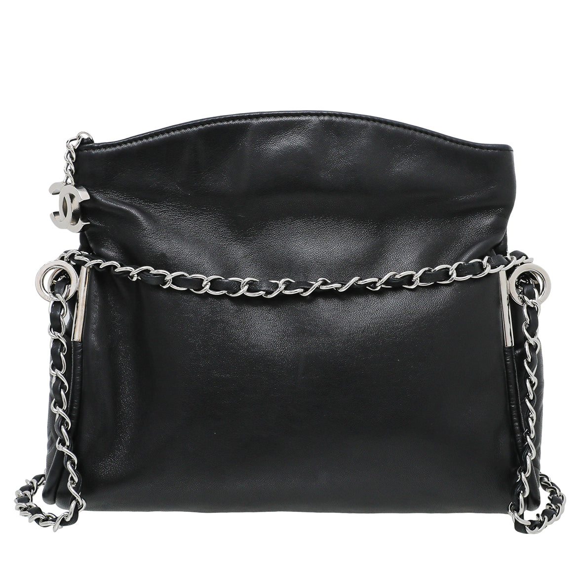 Chanel Black CC Logo Charm Ultimate Soft Tote Bag