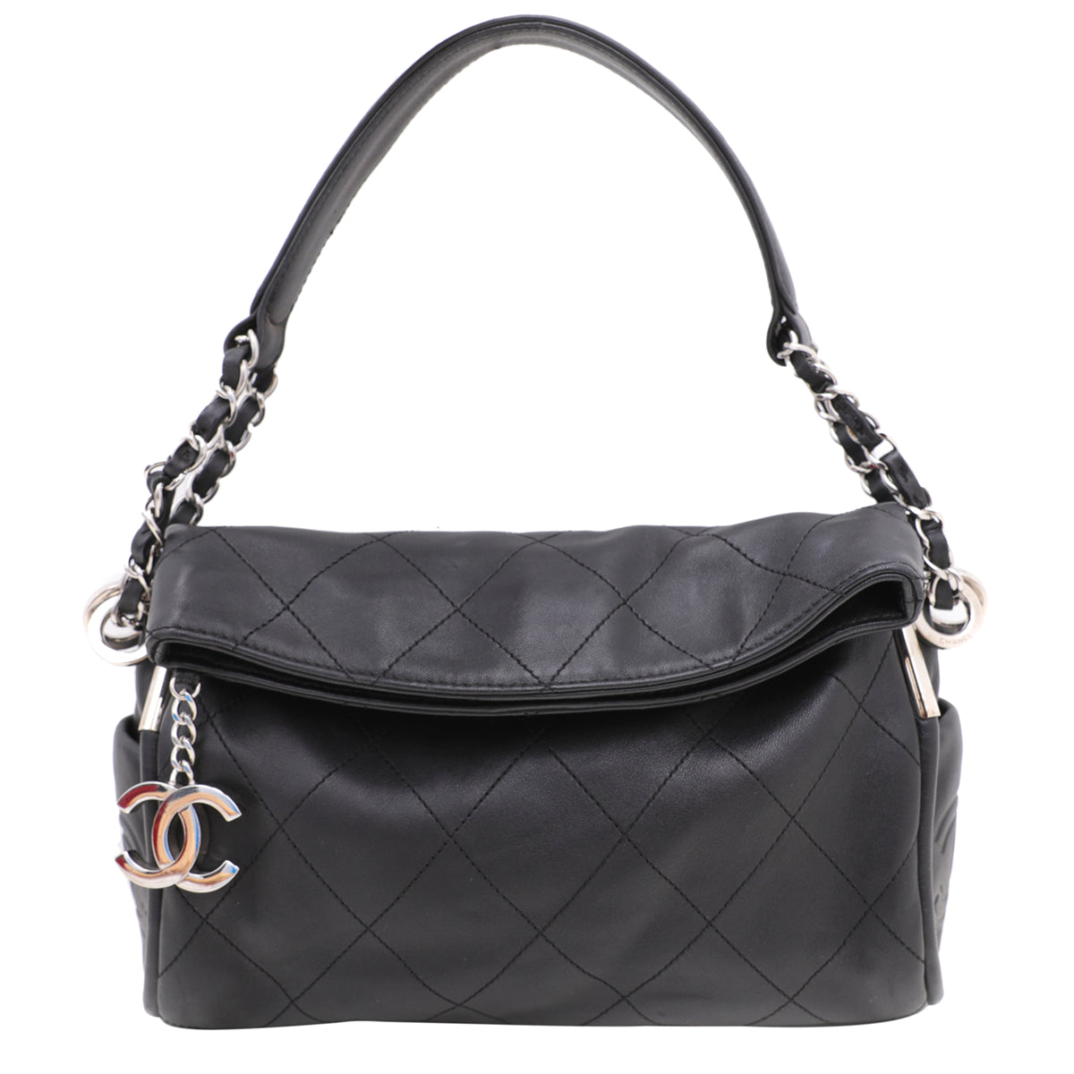 Chanel Black CC Logo Charm Ultimate Soft Tote Bag-Chanel-THE CLOSET