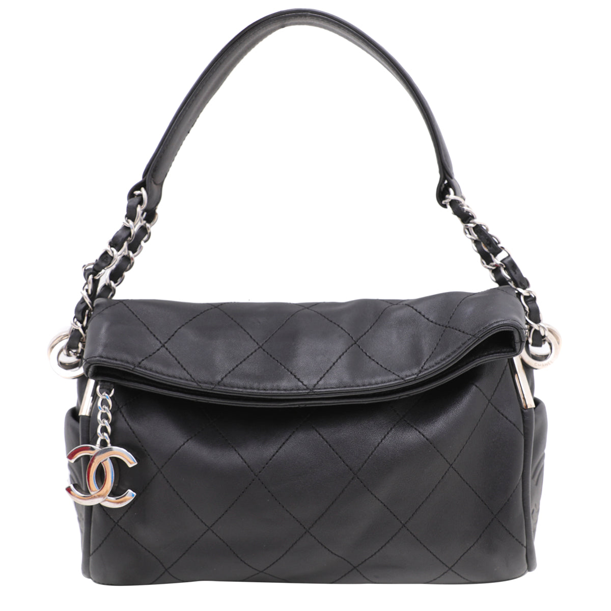 Chanel Black CC Logo Charm Ultimate Soft Tote Bag