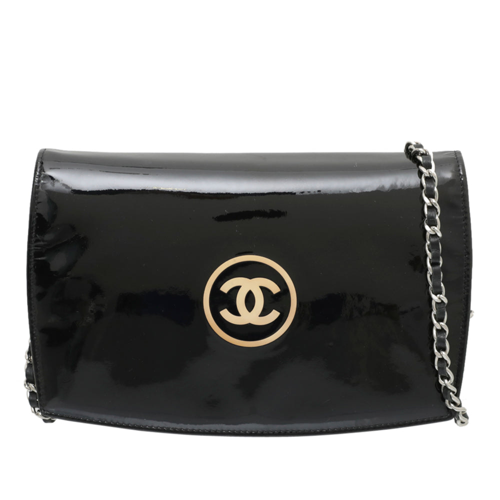Chanel Black CC Logo Embossed Wallet On Chain-Chanel-THE CLOSET