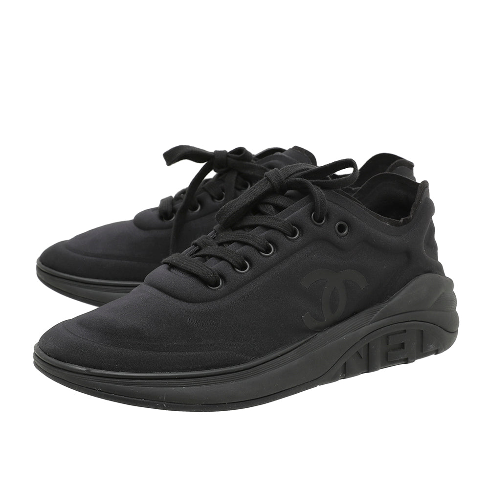 Chanel Black CC Logo Trainer Sneaker 41.5-Chanel-THE CLOSET