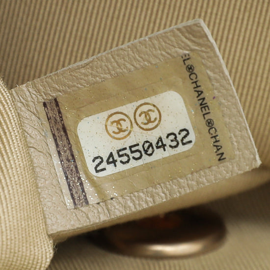 Chanel Metallic Gold CC Medallion Charm Micro Flap Bag