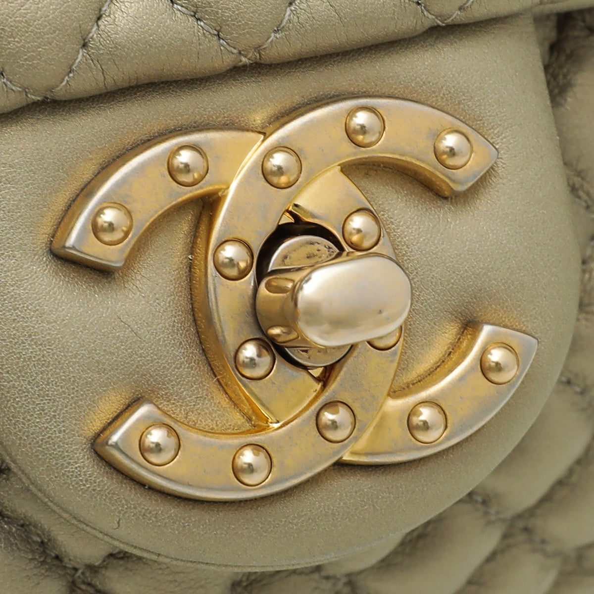 Chanel Metallic Gold CC Medallion Charm Micro Flap Bag-Chanel-THE CLOSET