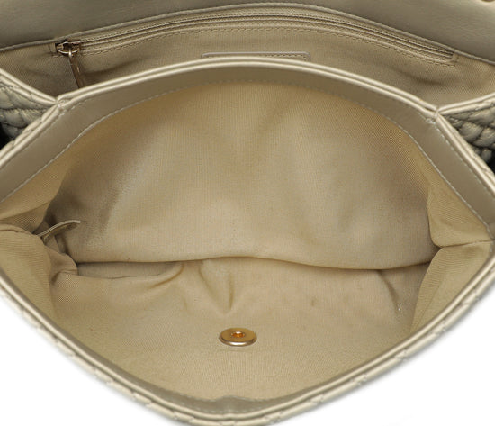 Chanel Medallion Charm CC Flap Bag Micro Quilted Calfskin Medium at 1stDibs