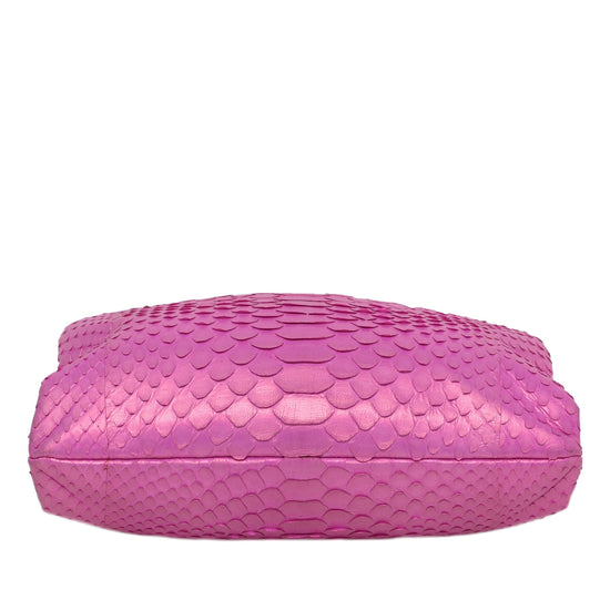 Python clutch bag Chanel Pink in Python - 14135783