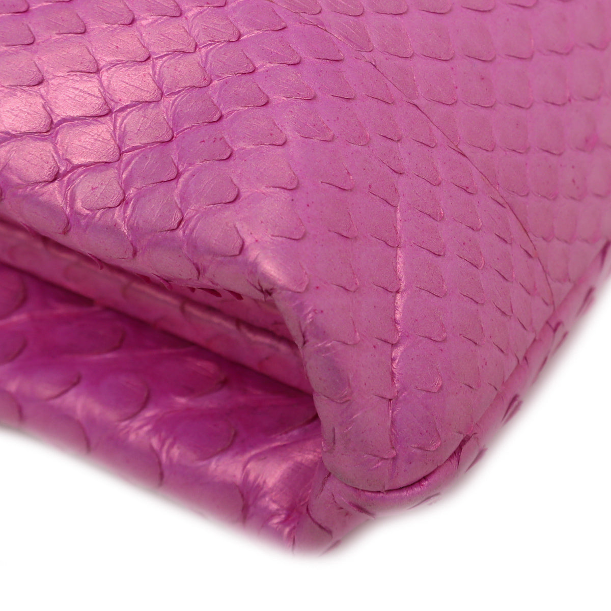 Chanel Pink CC Metallic Python Clutch-Chanel-THE CLOSET