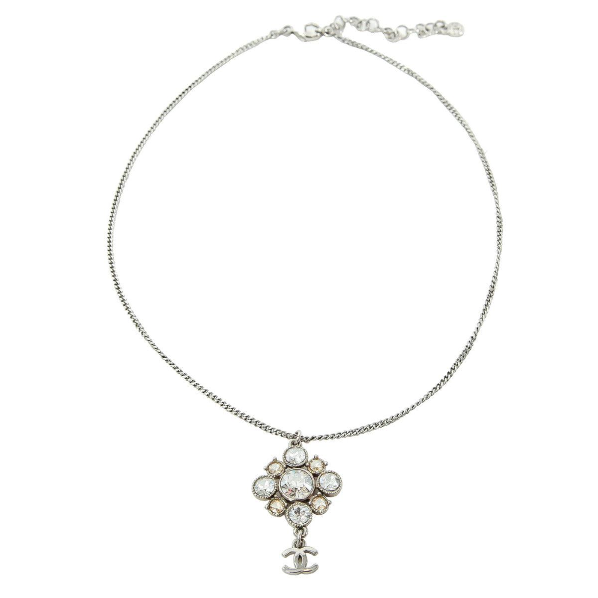 Chanel Silver Tone CC Necklace-Chanel-THE CLOSET
