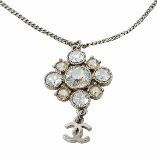 Chanel Silver Tone CC Necklace – The Closet