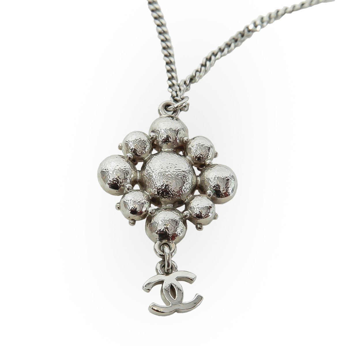 Chanel Silver Tone CC Necklace-Chanel-THE CLOSET