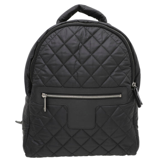 Chanel Black CC Nylon Quilted Coco Cocoon Backpack Bag