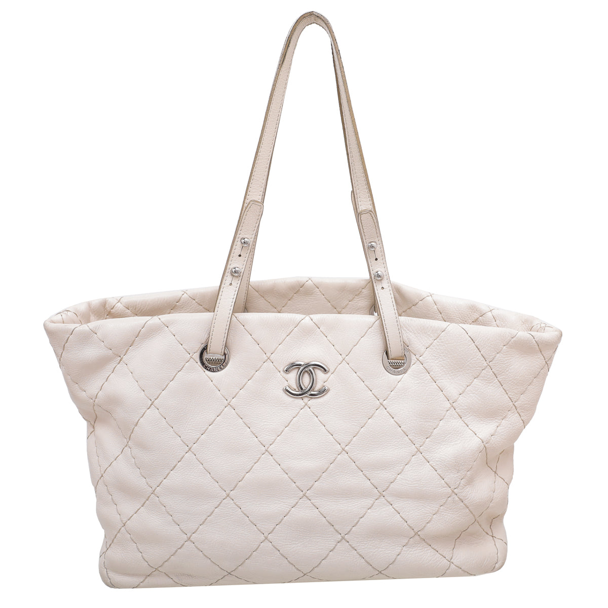 Chanel Off White CC On The Road Tote Bag