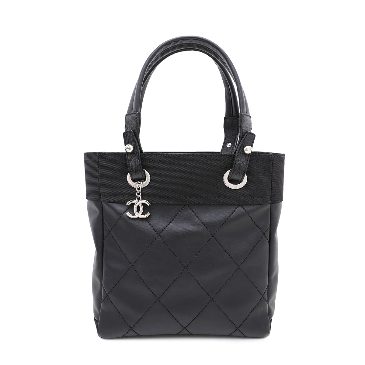 Chanel Black CC Paris Biarritz Tote Bag Small-Chanel-THE CLOSET