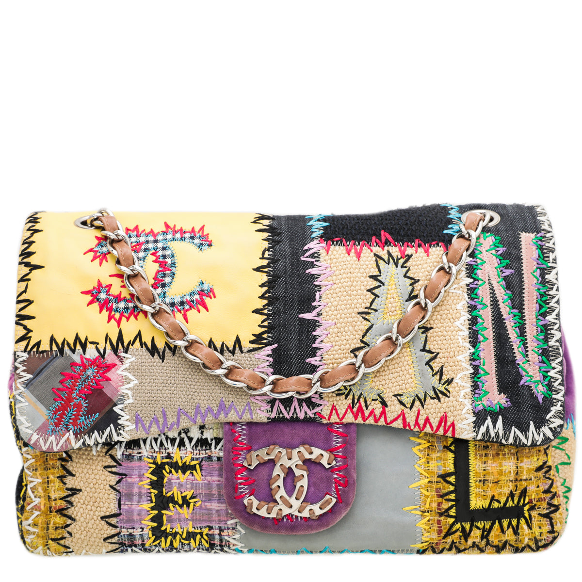 Chanel Multicolor CC Patchwork Jumbo Flap Bag-Chanel-THE CLOSET