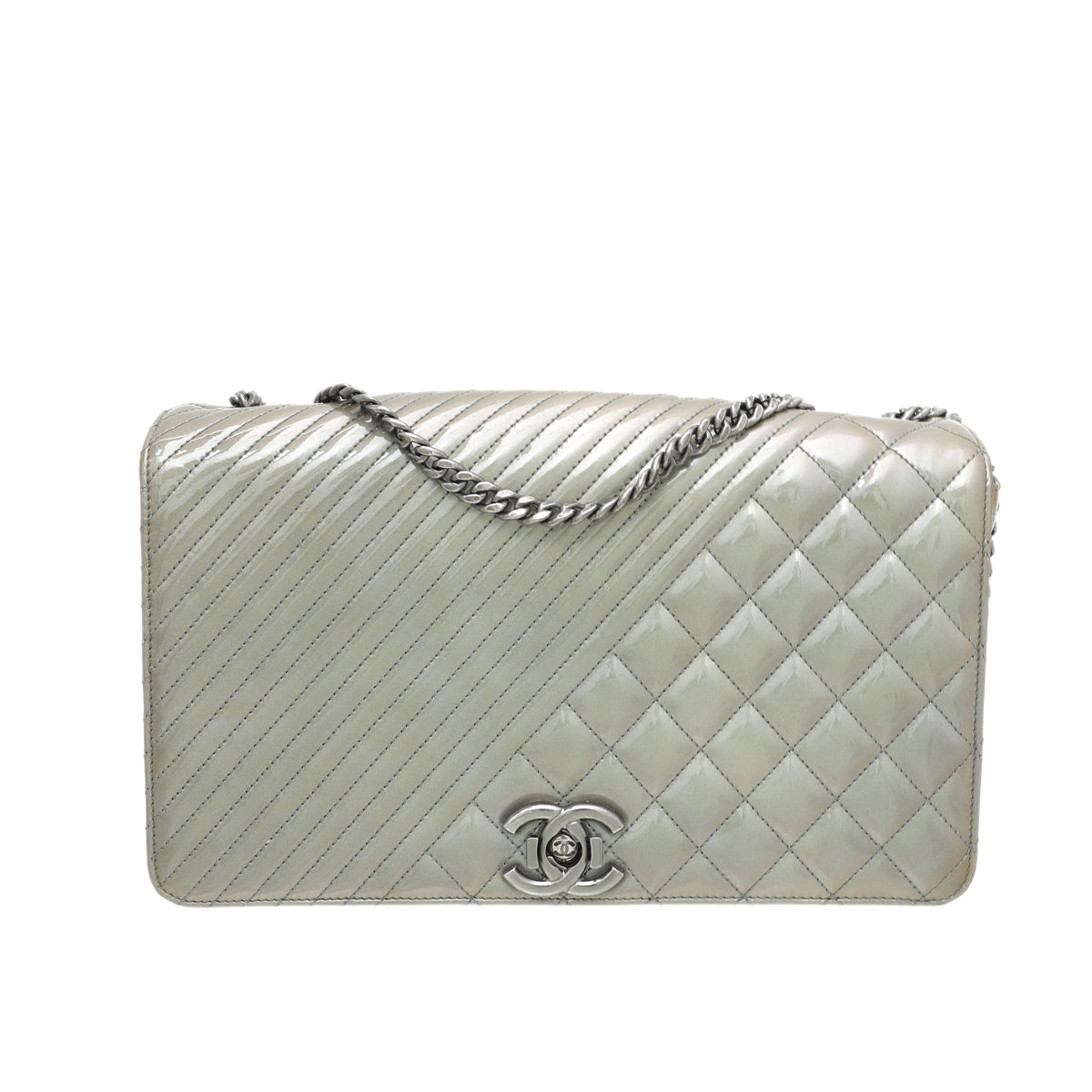 Chanel Grey CC Coco Boy Large Flap Bag-Chanel-THE CLOSET