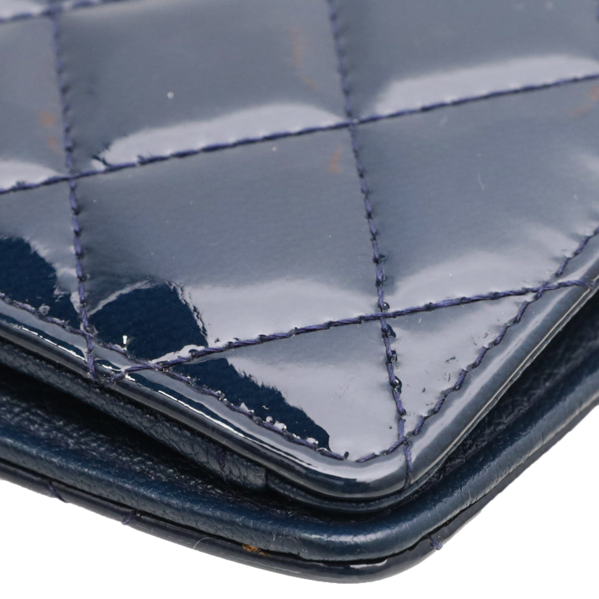 Chanel Navy Blue CC L Yen Wallet-Chanel-THE CLOSET