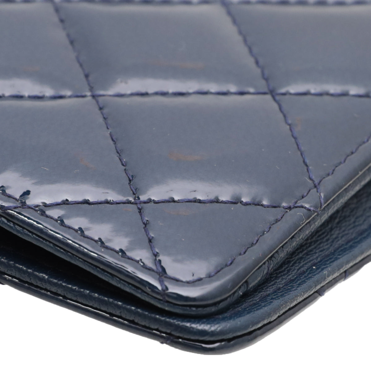 Chanel Navy Blue CC L Yen Wallet-Chanel-THE CLOSET