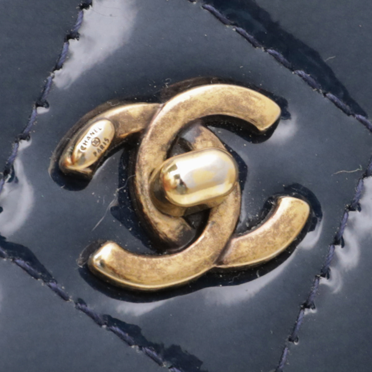 Chanel Navy Blue CC L Yen Wallet-Chanel-THE CLOSET