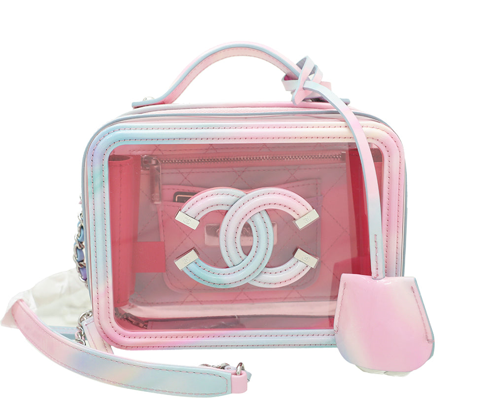 Chanel Candy Pink CC Patent PVC Small Vanity Case THE CLOSET