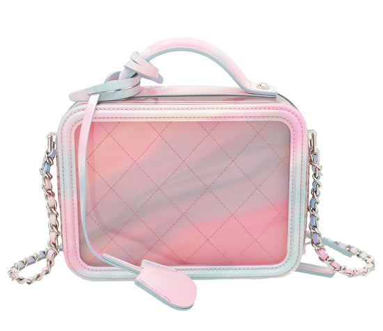 Chanel Candy Pink CC Patent PVC Small Vanity Case
