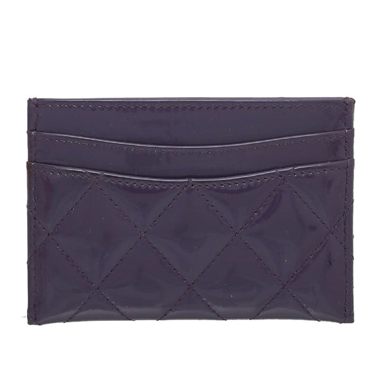Chanel Violet CC Quilted Card Holder – The Closet