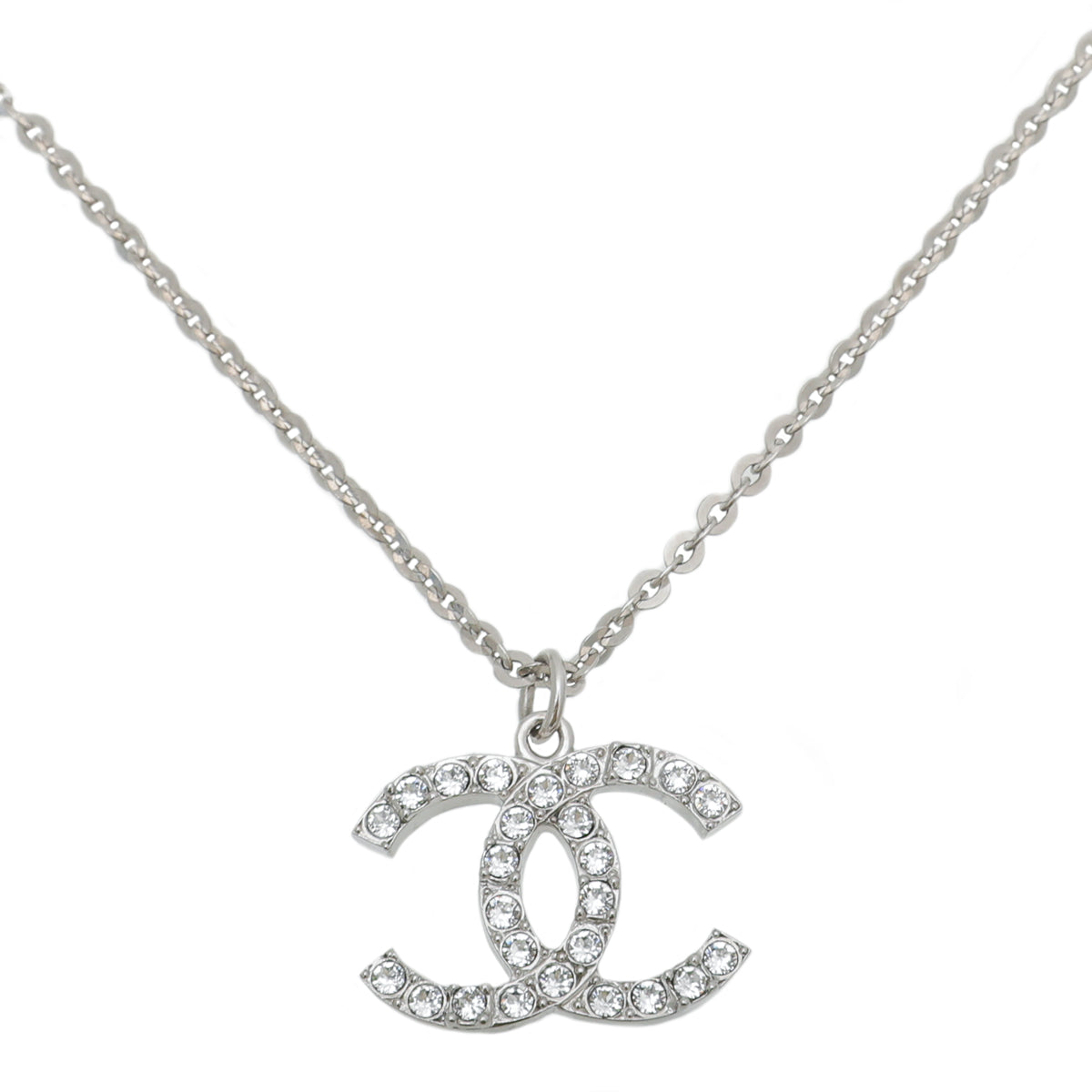 Chanel White CC Pearl Chain Necklace-Chanel-THE CLOSET