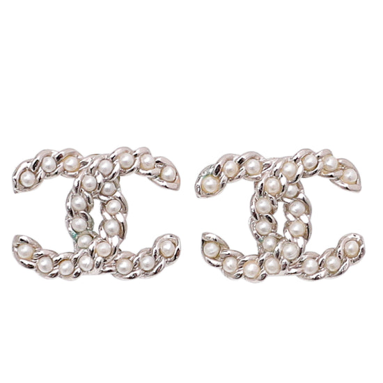 Chanel CC Pearl Earrings – The Closet