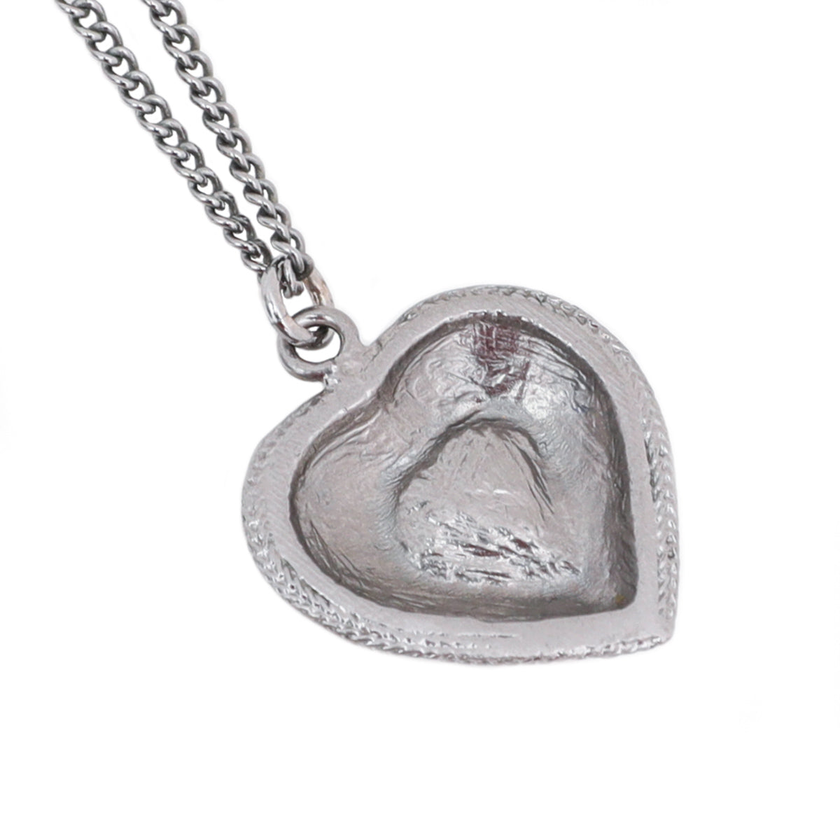 Chanel Blue CC Pearl Enamel Heart Pendant Necklace-Chanel-THE CLOSET