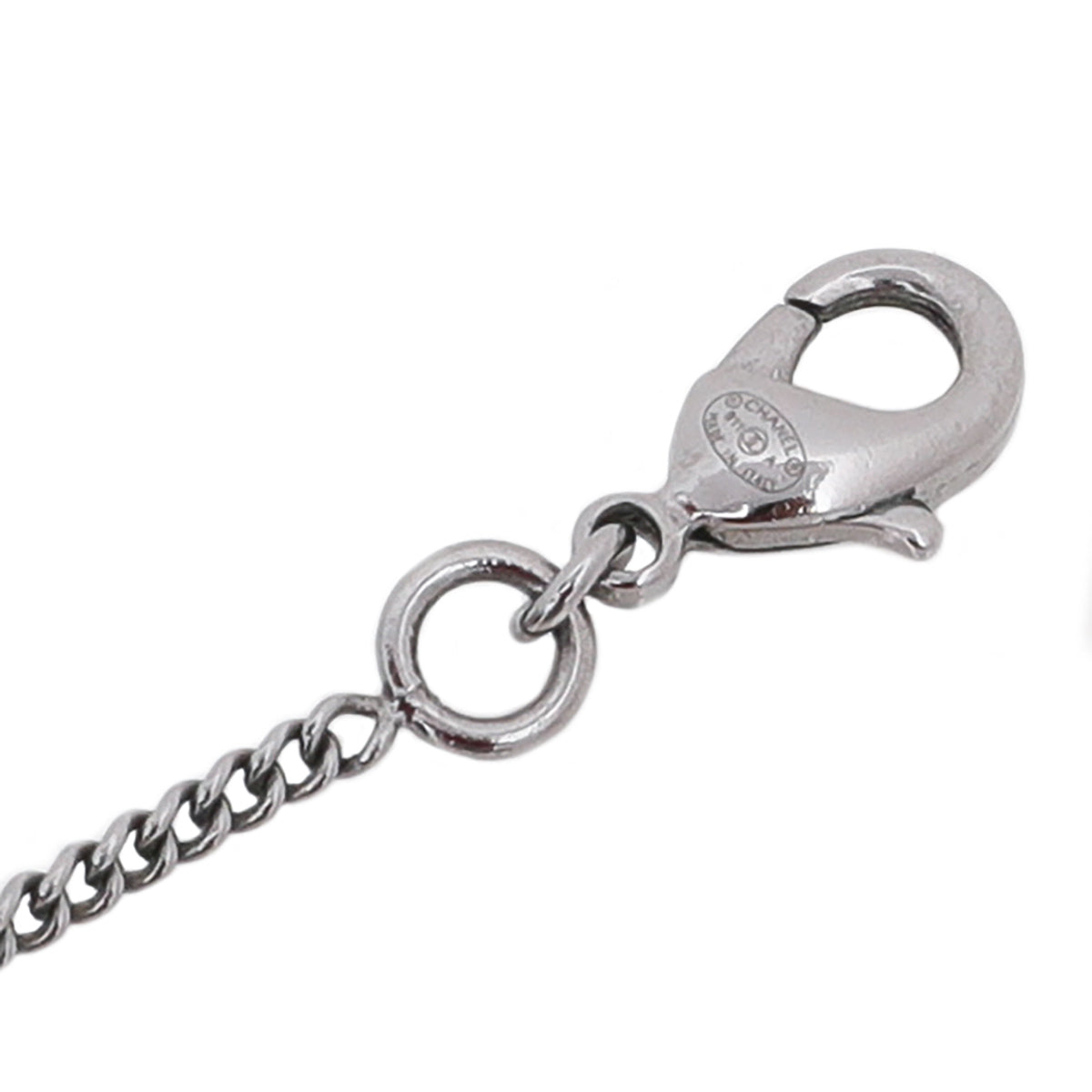 Chanel Blue CC Pearl Enamel Heart Pendant Necklace-Chanel-THE CLOSET