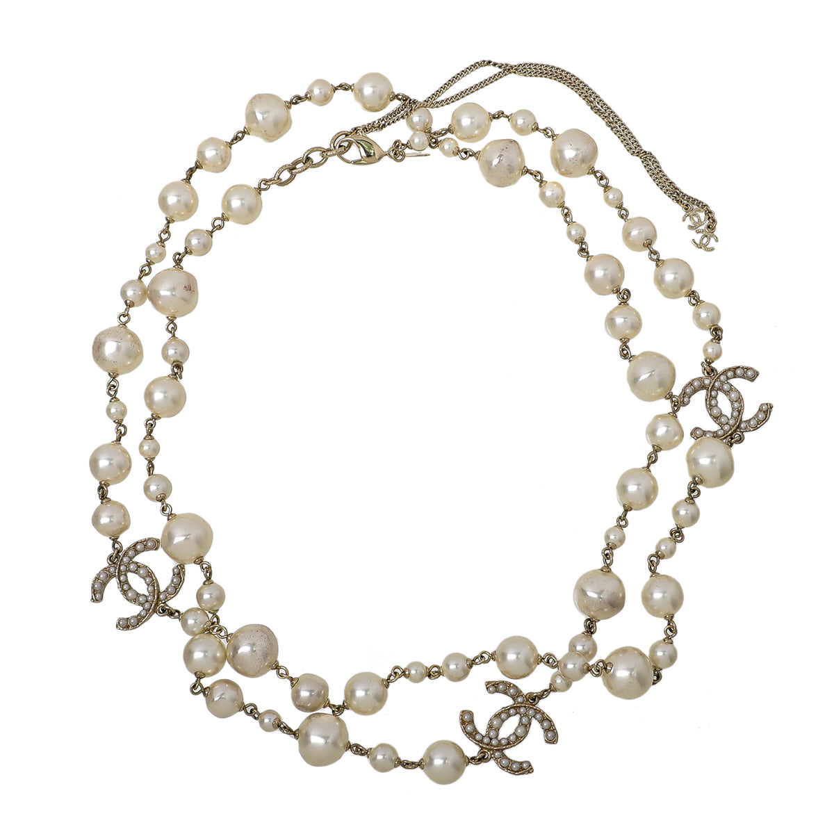 Chanel Ivory CC Pearl Long Necklace-Chanel-THE CLOSET