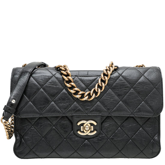 Chanel Black Glazed CC Perfect Edge Bag