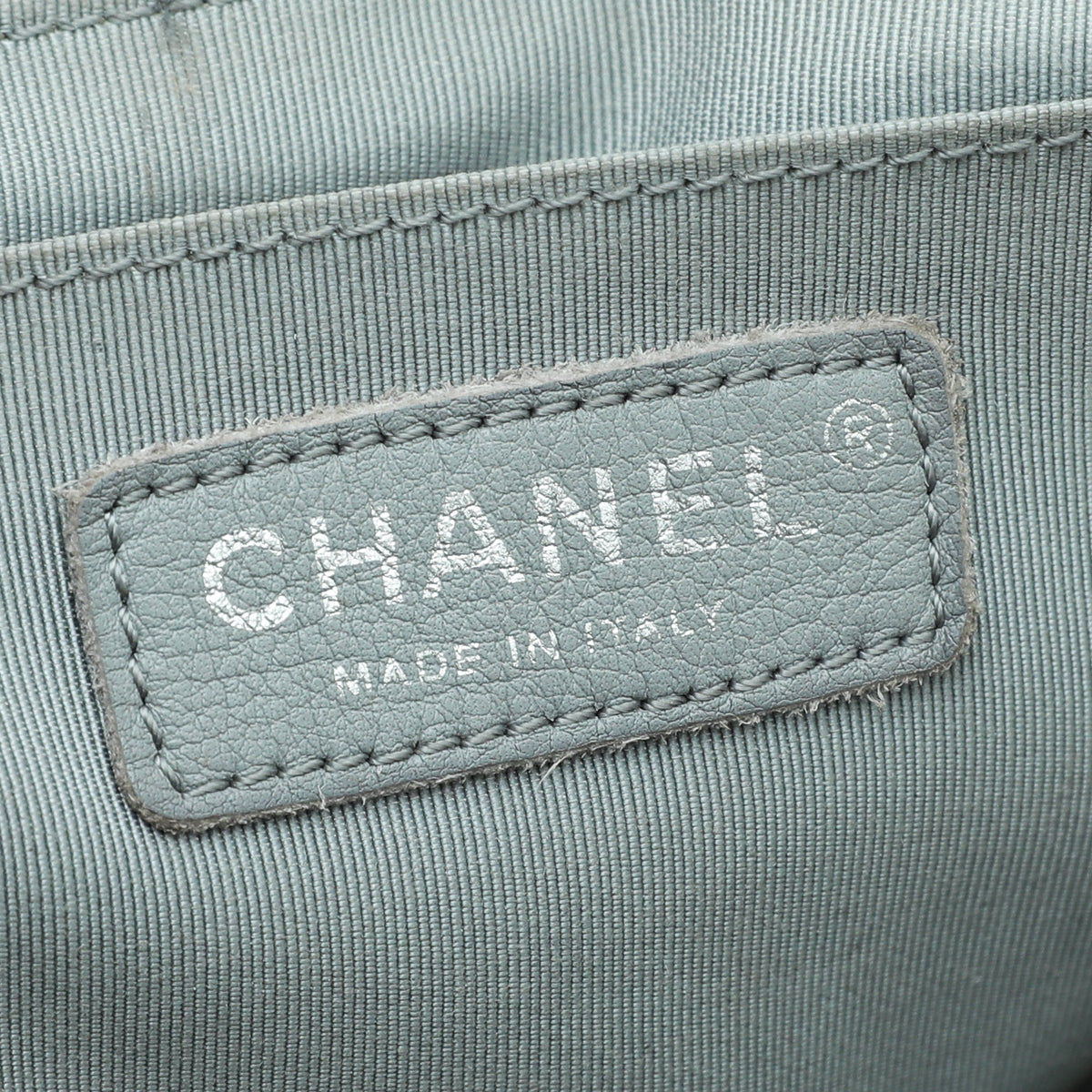 Chanel Metallic Grey CC Perforated Flap Jumbo Bag