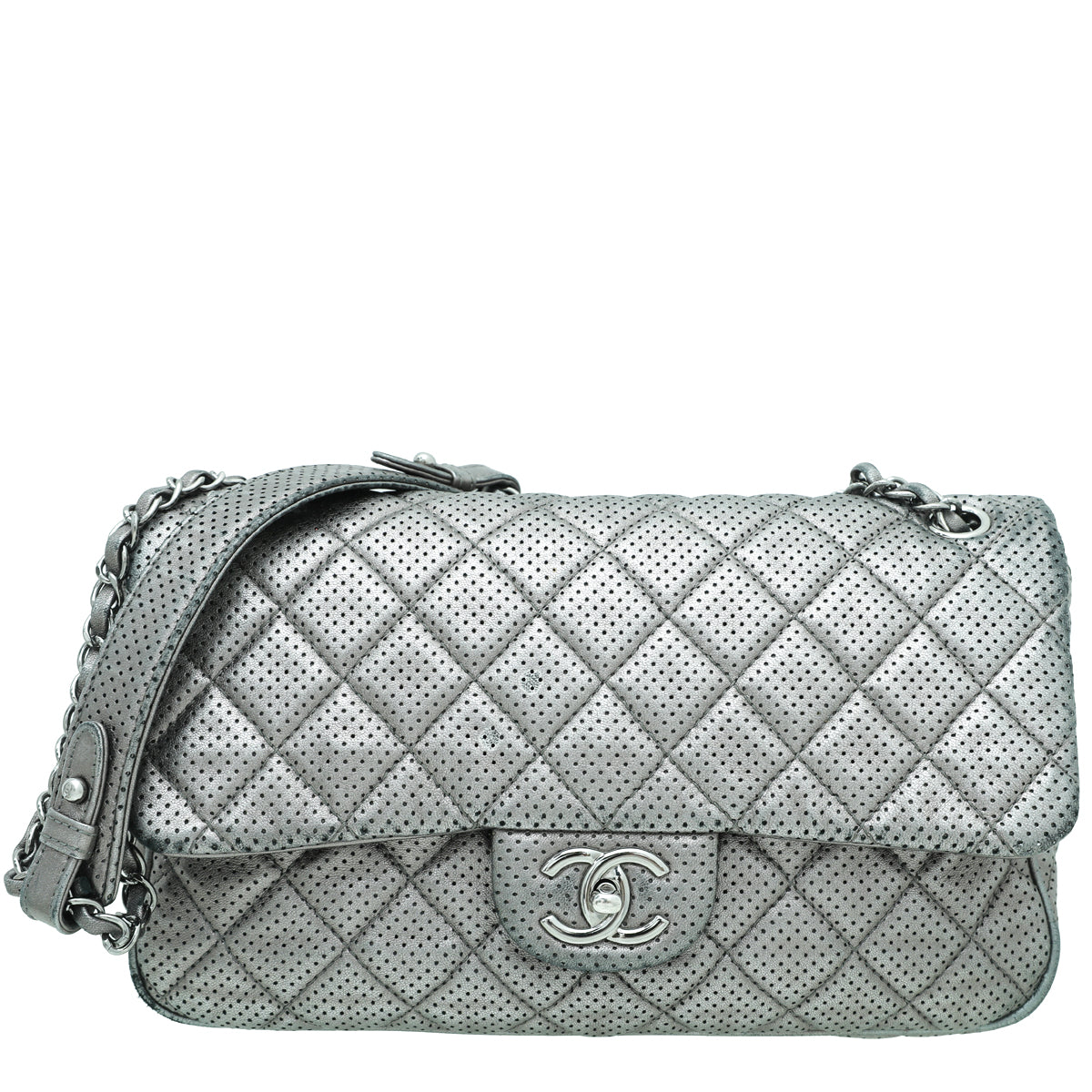 Chanel Flap Bag AS3354 B08467 NJ258 , Grey, One Size