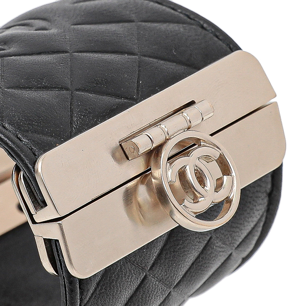 Chanel Black CC Quilted Wide Cuff Bracelet Small-Chanel-THE CLOSET