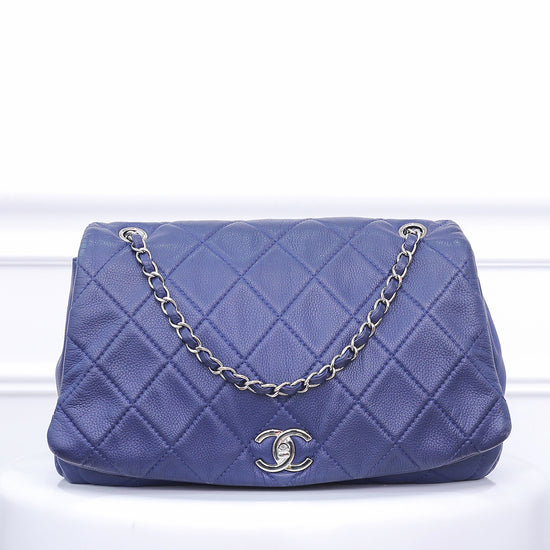 Chanel Blue CC Quilted Flap Soft Bag